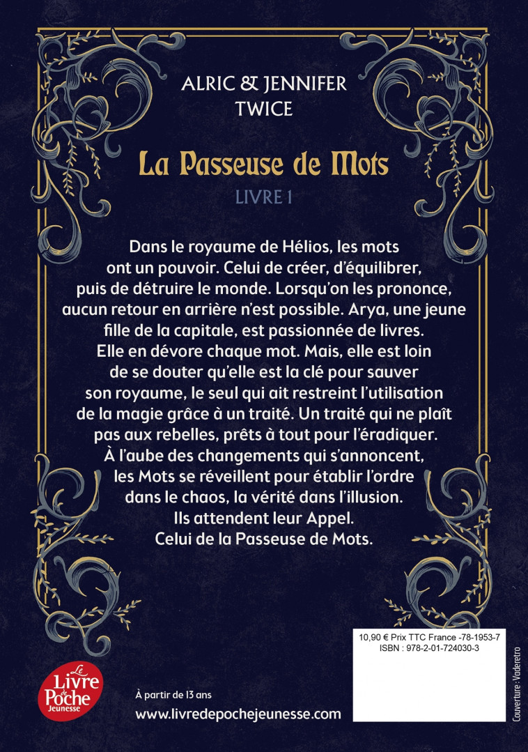 La Passeuse de mots - Tome 1 - Alric & Jennifer Twice - POCHE JEUNESSE