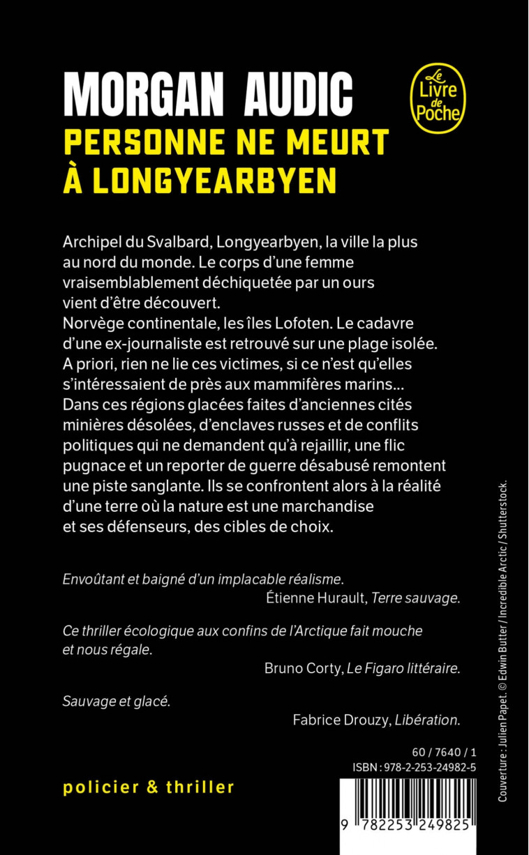 Personne ne meurt à Longyearbyen - Morgan Audic - LGF