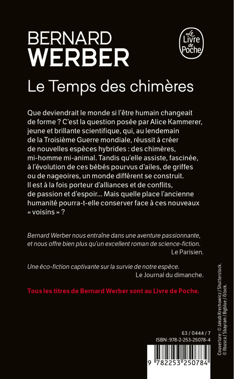 Le Temps des chimères - Bernard Werber - LGF