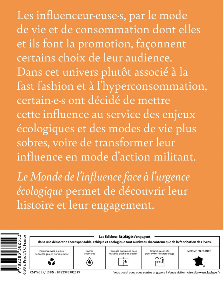 Le monde de l'influence face à l'urgence écologique - Collectif d'auteurs Collectif d'auteurs,   - LA PLAGE