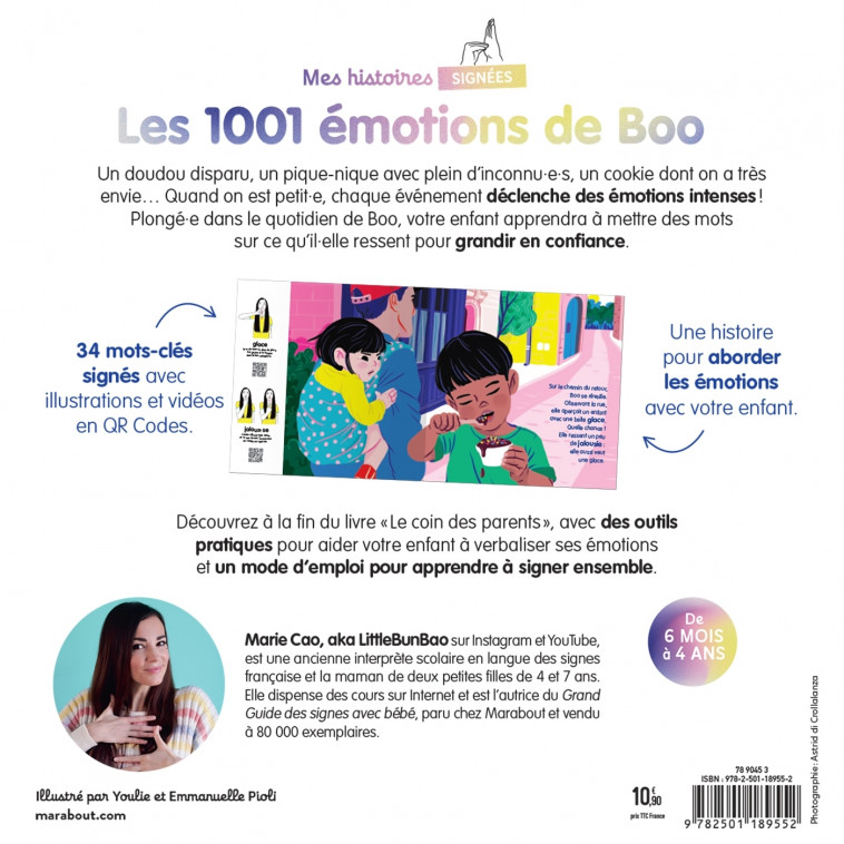 Les 1001 émotions de Boo - Marie Cao,  Youlie, Emmanuelle Pioli - MARABOUT