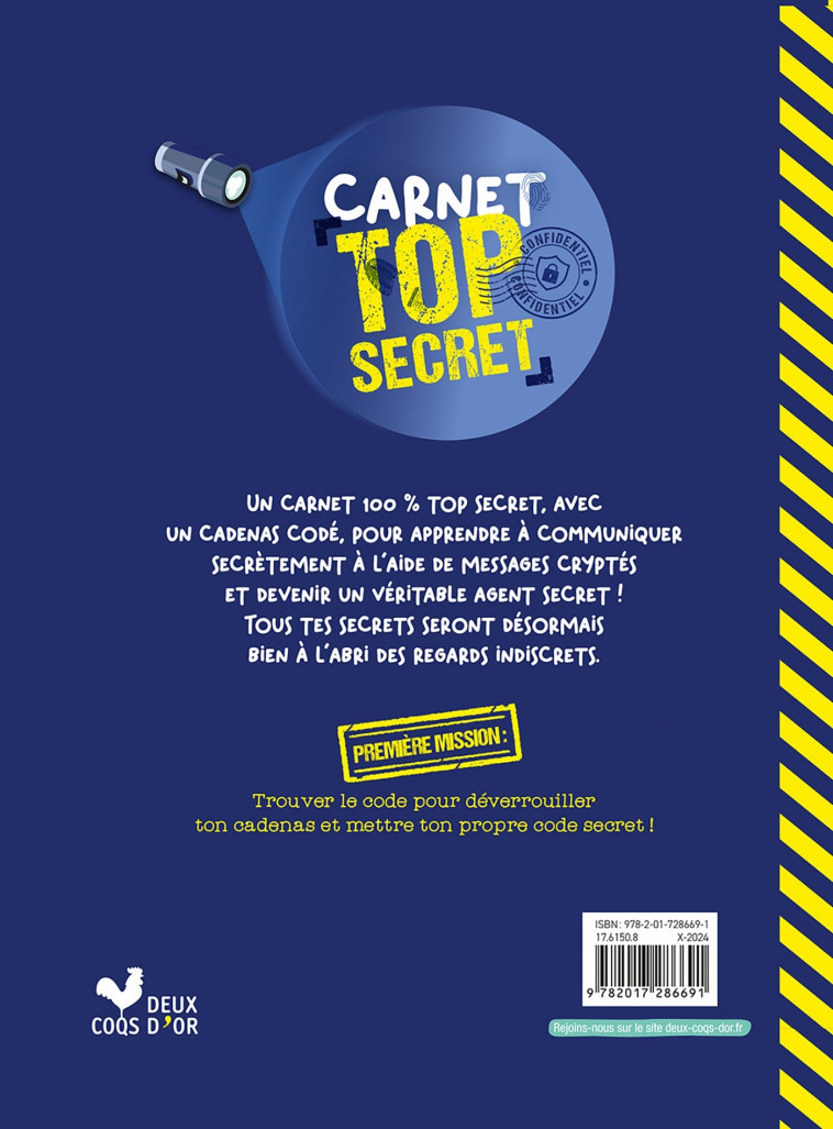 Carnet top secret - Sophie Koechlin, Estelle Tchatcha - DEUX COQS D OR