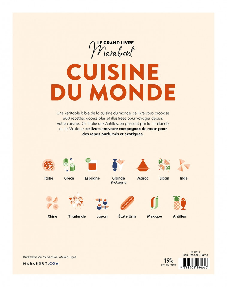 Le grand Livre Marabout Cuisine du monde -   - MARABOUT