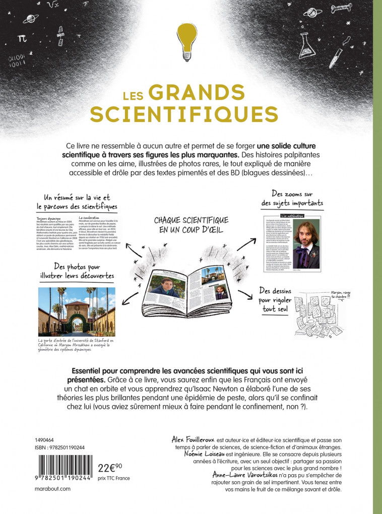 Les grands scientifiques - Alex Fouilleroux, Nathalie Brousse, Noémie Loiseau, Anne-Laure Varoutsikos - MARABOUT