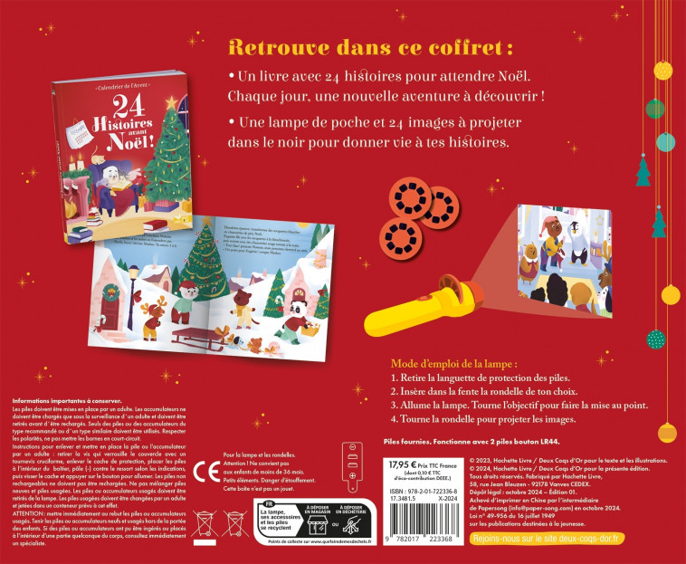 Calendrier de l'avent - 24 Histoires avant Noel - Juliette Saumande, Lili La Baleine - DEUX COQS D OR