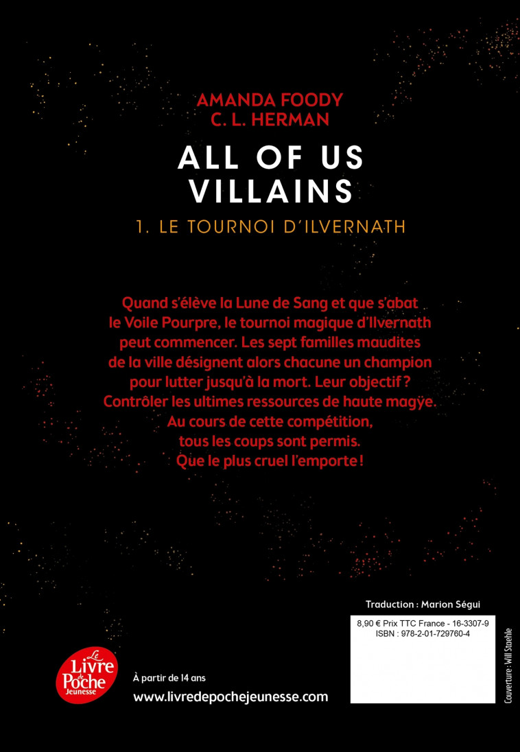 All of us Villains - Tome 1 - Amanda Foody, Charlie Lynn Herman, Marion Segui - POCHE JEUNESSE