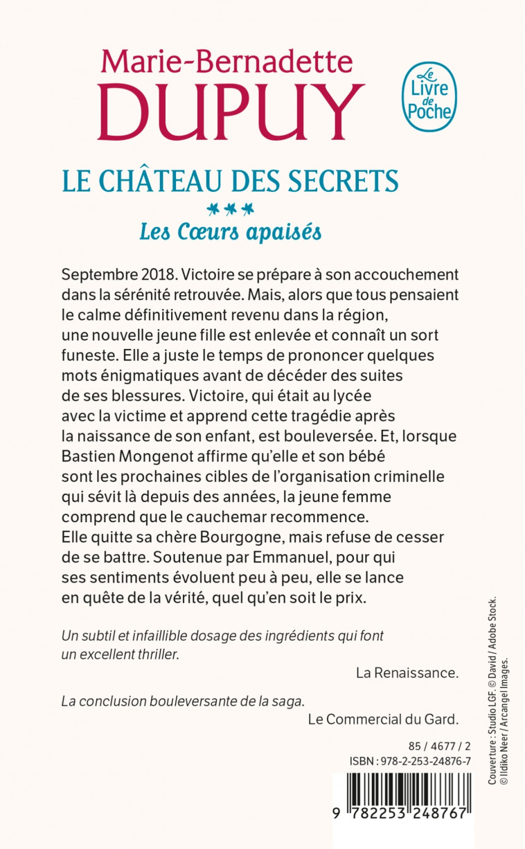 Les Coeurs apaisés (Le Château des secrets, Tome 3) - Marie-Bernadette Dupuy - LGF