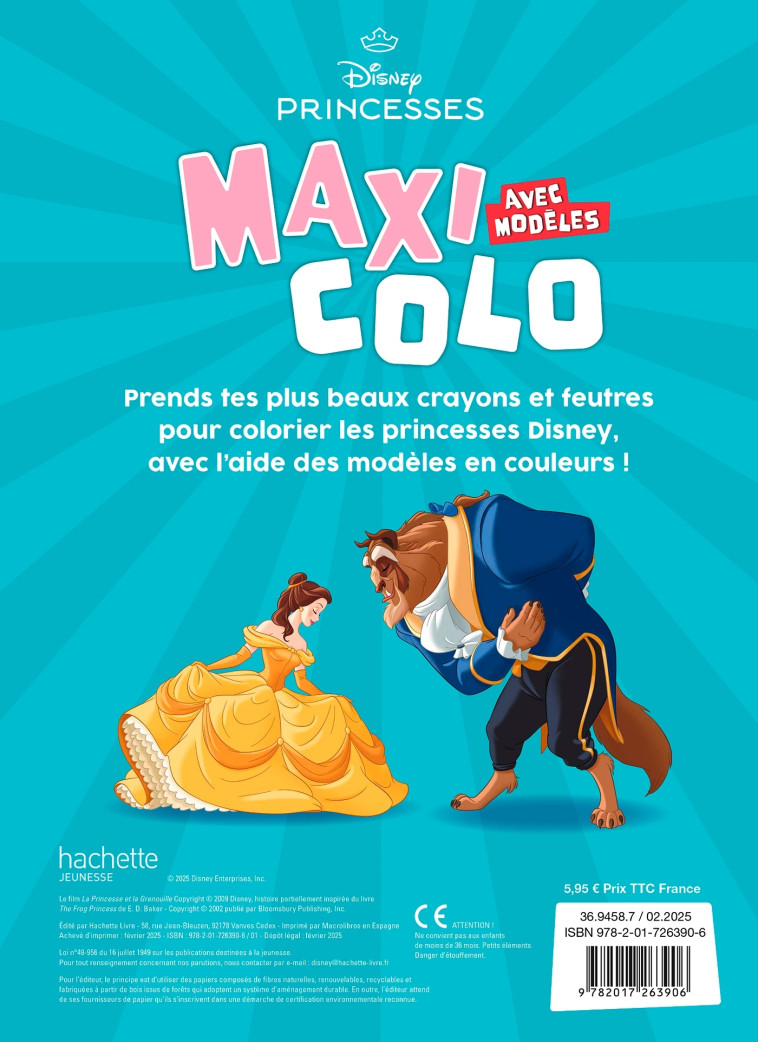 DISNEY PRINCESSES - Maxi Colo avec modèles (4+) - XXX - DISNEY HACHETTE