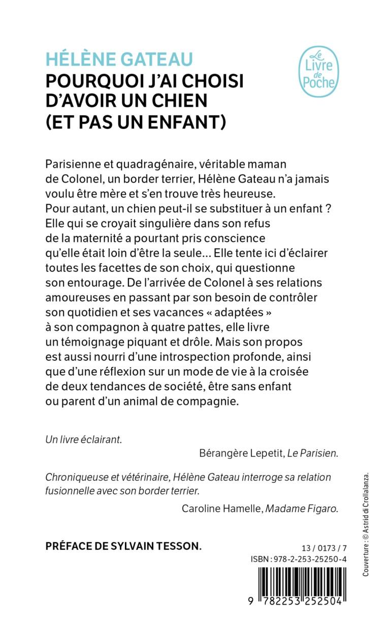 Pourquoi j'ai choisi d'avoir un chien (et pas un enfant) - Hélène Gateau - LGF